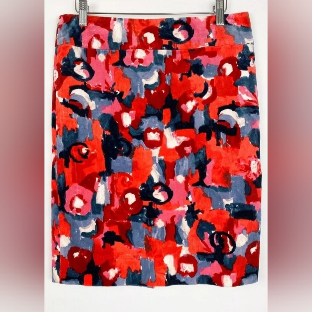 Anthropologie Vanessa Virginia Pencil Skirt Red